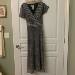 NEW R&K Black and White Maxi Dress